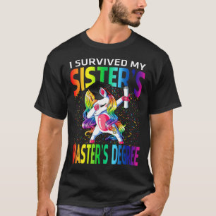 Camiseta Sobreviví a la maestría de mi hermana en Unicorn g