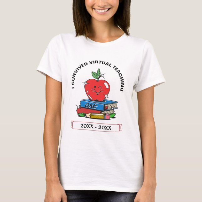 Camiseta Sobreviví a la pandemia de la enseñanza virtual 20 (Anverso)