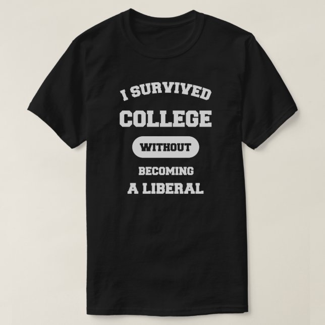 Camiseta Sobreviví a la universidad sin convertirme en libe (Diseño del anverso)