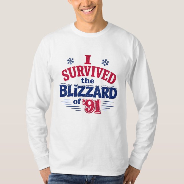 Camiseta 'Sobreviví a la ventisca del 91' (Anverso)