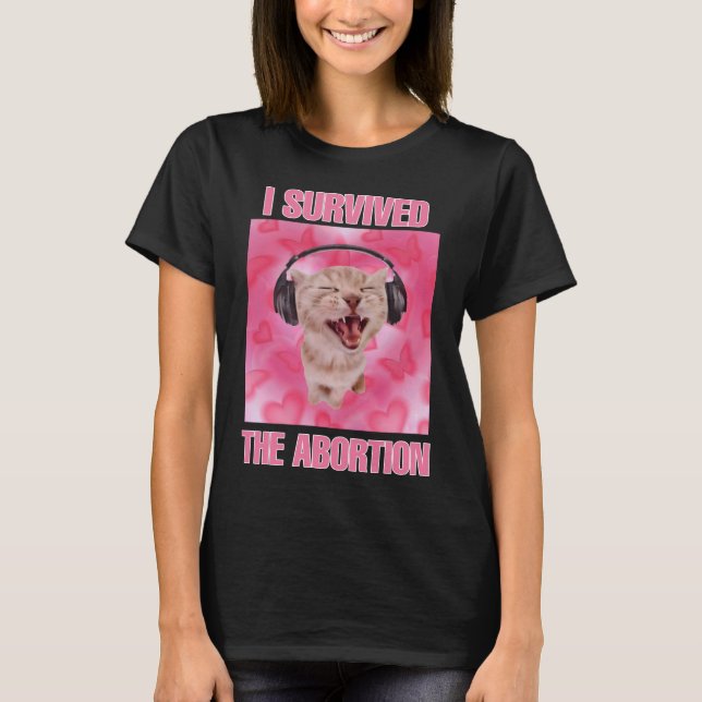 Camiseta Sobreviví a las memes de gatos (Anverso)