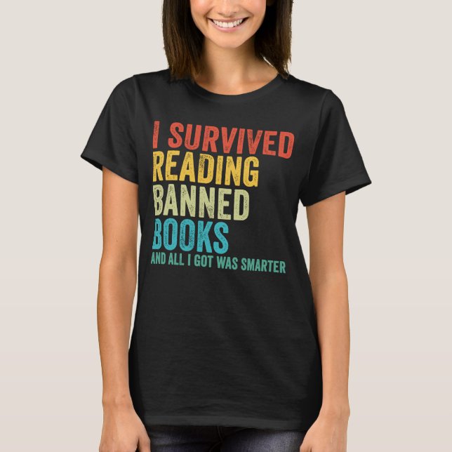 Camiseta Sobreviví a leer libro bibliotecario de libros pro (Anverso)