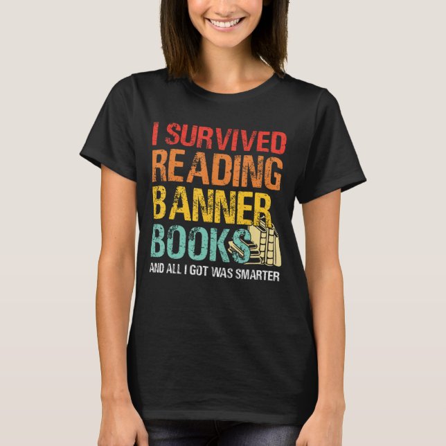Camiseta Sobreviví a leer libro de libros prohibidos Bookah (Anverso)