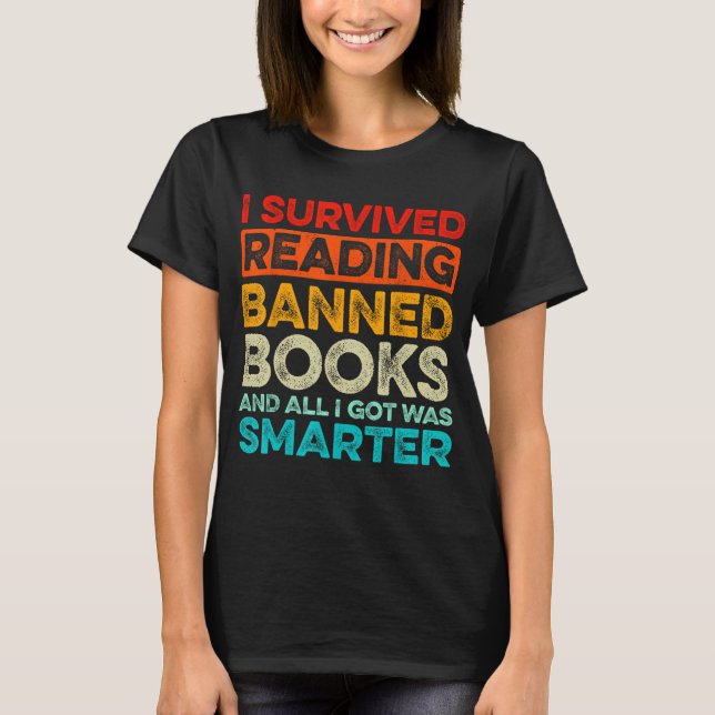Camiseta Sobreviví a leer libro de libros prohibidos Bookah (Anverso)