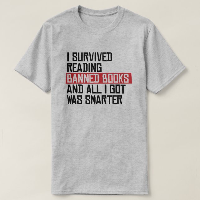 Camiseta Sobreviví a leer libros prohibidos (Diseño del anverso)