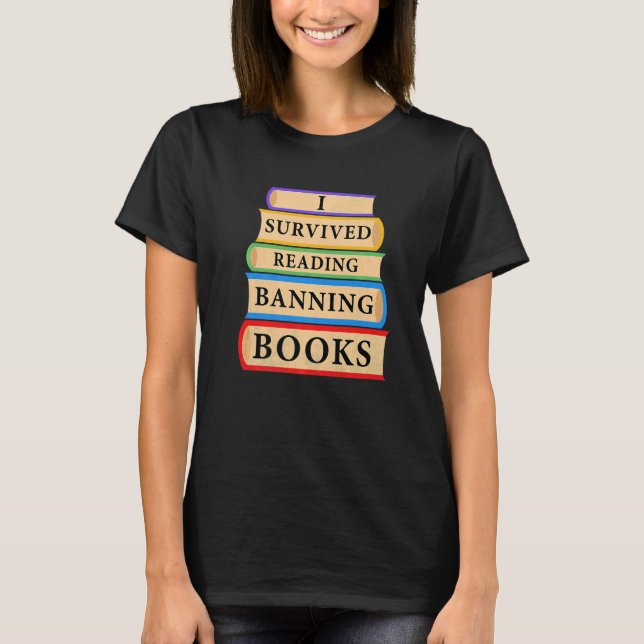 Camiseta Sobreviví a leer libros prohibidos Bookaholic (Anverso)