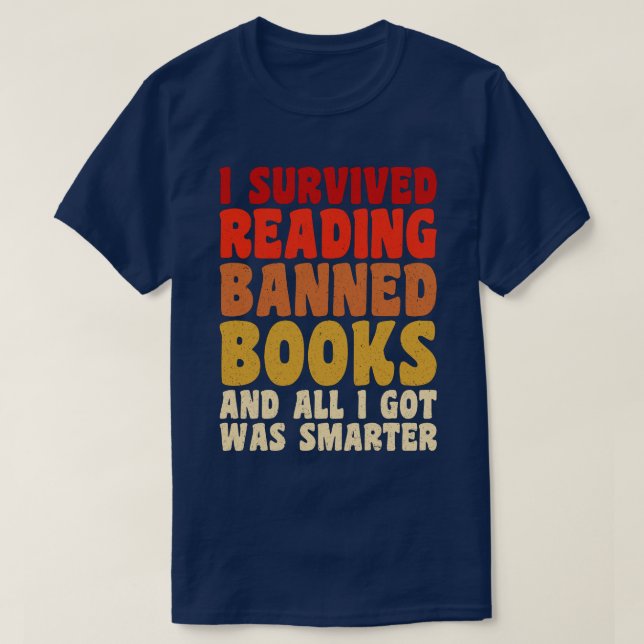 Camiseta Sobreviví a leer libros prohibidos, curiosa cita (Diseño del anverso)