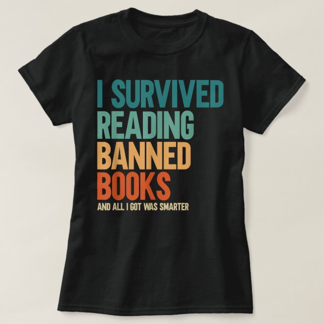 Camiseta Sobreviví a leer libros prohibidos en Bookaho (Diseño del anverso)