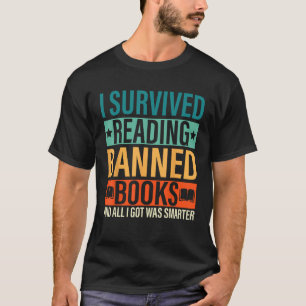 Camiseta Sobreviví a leer libros prohibidos libro de biblio