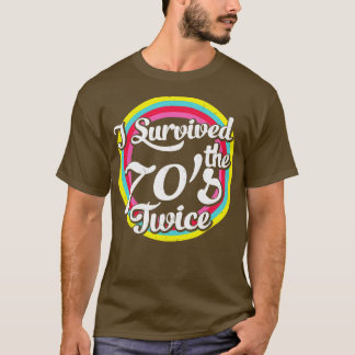 Camiseta Sobreviví a los 70 dos divertidos retro 80 cumplea