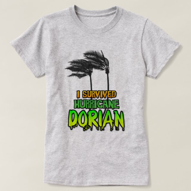 Camiseta Sobreviví a los árboles del huracán Dorian (Diseño del anverso)