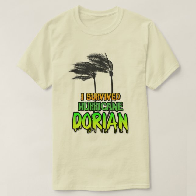 Camiseta Sobreviví a los árboles del huracán Dorian (Diseño del anverso)