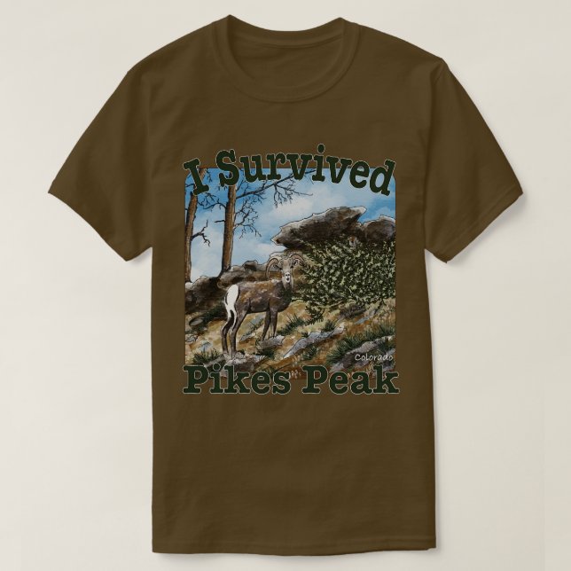Camiseta Sobreviví a los Cerdos con un pico de oveja bighor (Diseño del anverso)