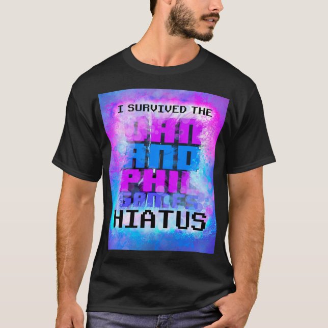 Camiseta Sobreviví a los juegos de Dan y Phil Hiatus (Anverso)