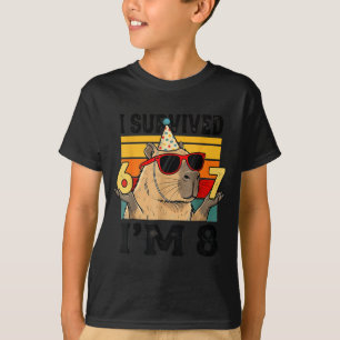 Camiseta sobreviví a mi cumpleaños número 8 67 8 capibara d