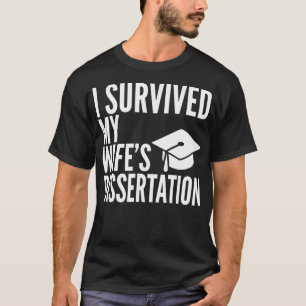 Camiseta Sobreviví a mi esposa disertación Colleg