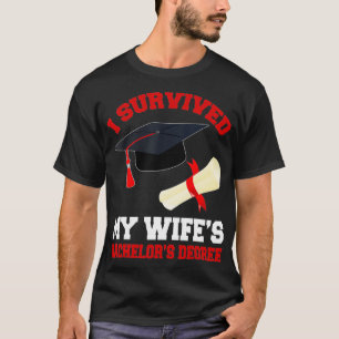 Camiseta Sobreviví a mi esposa licenciada - Graduación