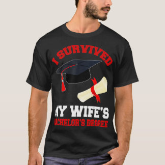 Camiseta Sobreviví a mi esposa licenciada - Graduación