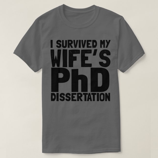 Camiseta Sobreviví a mi esposa tesis de doctorado (Diseño del anverso)