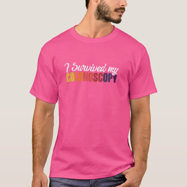 Camiseta Sobreviví a mi gastroenterología de colonoscopia (Anverso)
