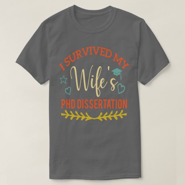 Camiseta Sobreviví a mi Grado de doctorado divertido Wifex2 (Diseño del anverso)