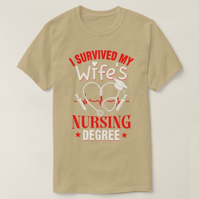 Camiseta Sobreviví a mi licenciatura en Enfermería Wifex27s (Diseño del anverso)
