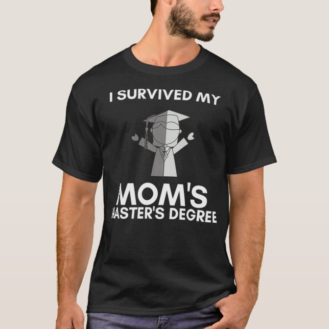Camiseta Sobreviví a mi mamá Maestría en Grado Feliz Senior (Anverso)