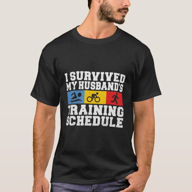 Camiseta Sobreviví a mi marido Programa de Entrenamiento Tr (Anverso)