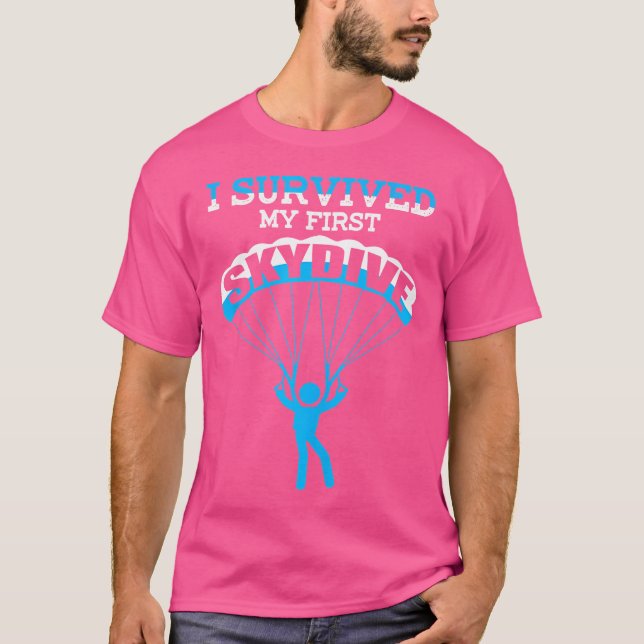 Camiseta Sobreviví a mi primer Skydive Funny Skydiving (Anverso)