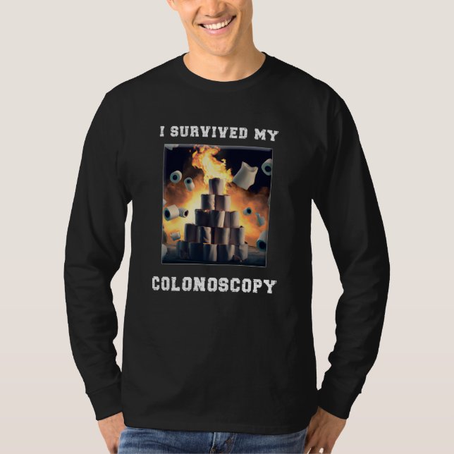 Camiseta Sobreviví a mi superviviente de colonoscopia Hospi (Anverso)