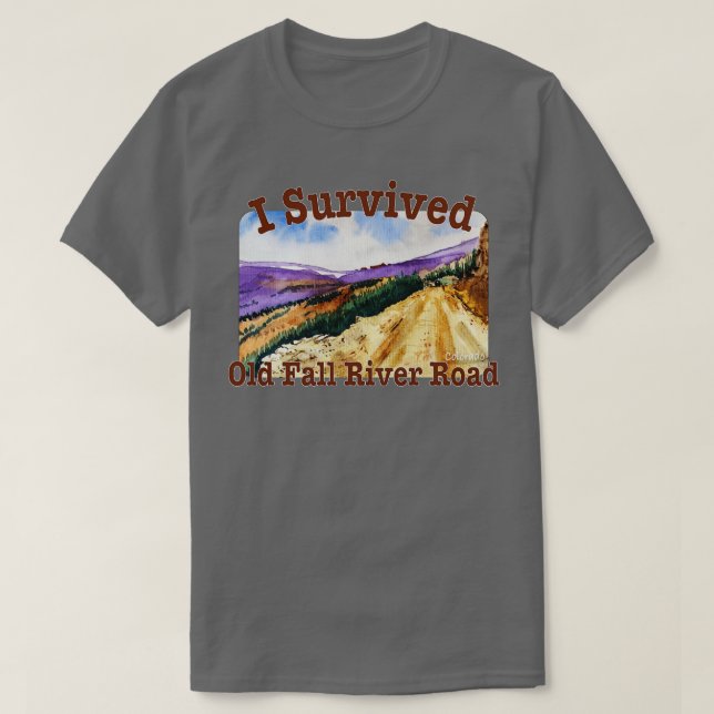 Camiseta Sobreviví a Old Fall River Road Rocky Mt National  (Diseño del anverso)