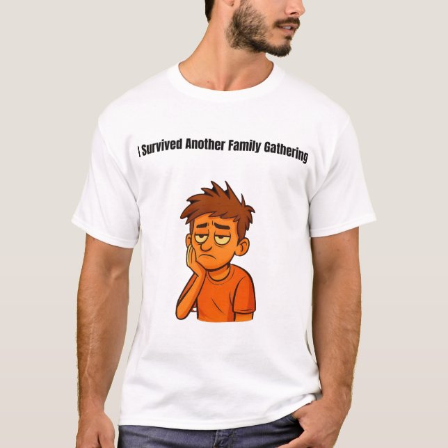 Camiseta Sobreviví a Otra Reunión Familiar (Anverso)