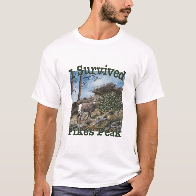 Camiseta Sobreviví a Pikes Peak, Colorado (Anverso)