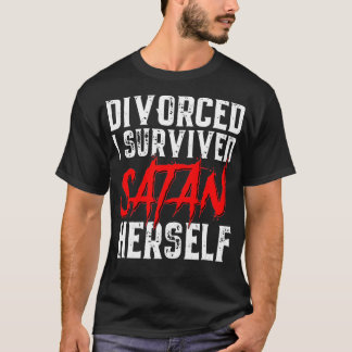 Camiseta Sobreviví a Satanás para ser cómico en el divorcio