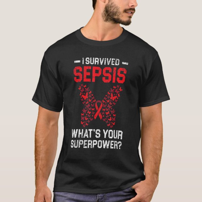 Camiseta Sobreviví a Sepsis, ¿qué es tu superpoder Sepsis? (Anverso)