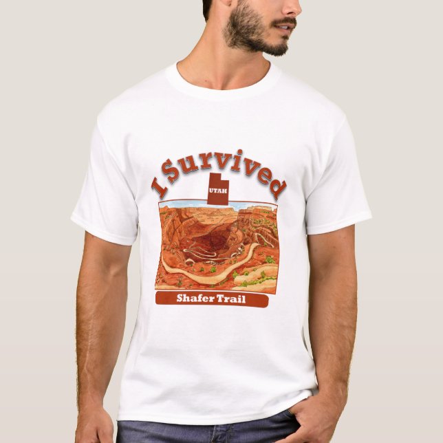Camiseta Sobreviví a Shafer Trail, Utah (Anverso)