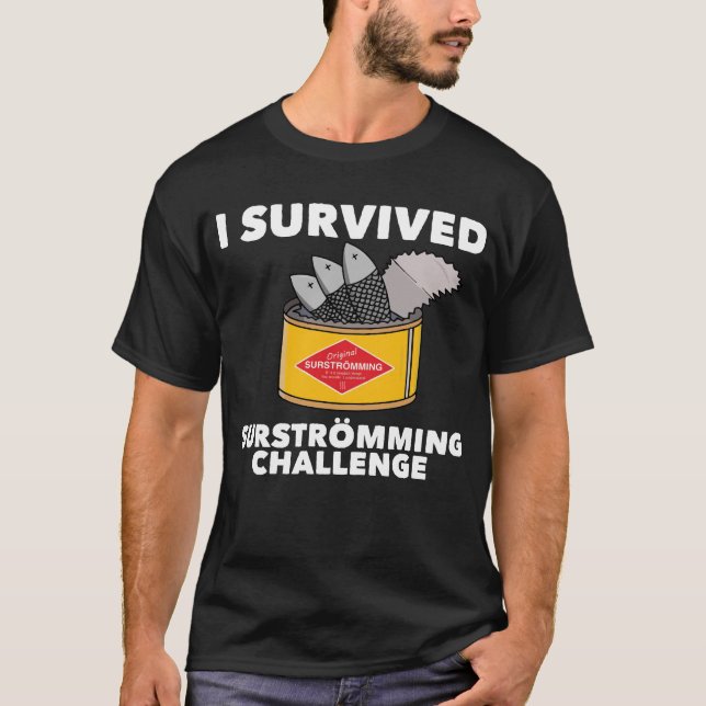 Camiseta Sobreviví a sortear comida sueca que sobresalía (Anverso)