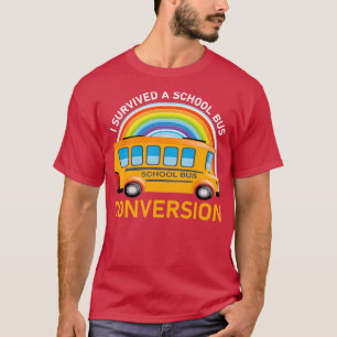 Camiseta Sobreviví a una conversión de bus escolar Diseño p