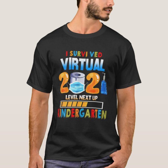 Camiseta Sobreviví a Virtual Preschool 2021 Level Next Up K (Anverso)