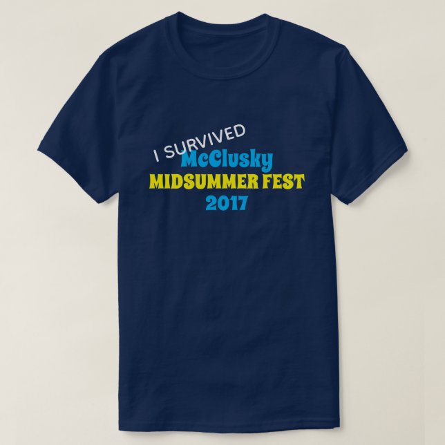 Camiseta "Sobreviví" acontecimiento o la reunión (Diseño del anverso)