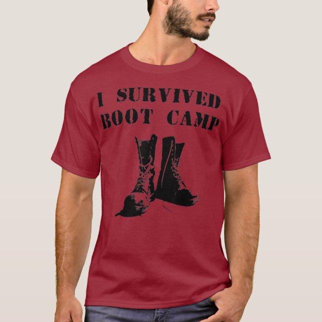 Camiseta Sobreviví al campamento de arranque (Anverso)