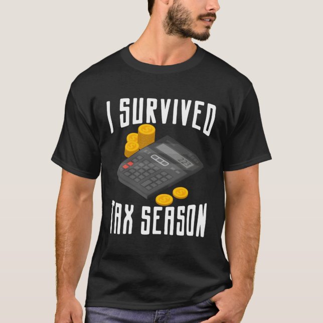 Camiseta Sobreviví al contable de temporada de impuestos Cp (Anverso)