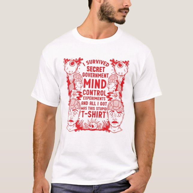 Camiseta Sobreviví al control secreto de mentalidad del gob (Anverso)