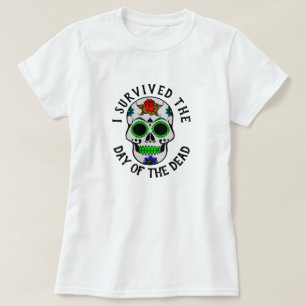 Camiseta Sobreviví al Cráneo del Día de Muertos