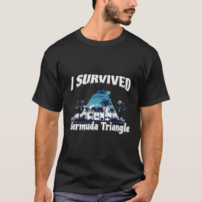 Camiseta Sobreviví al crucero de vacaciones del Triángulo d (Anverso)