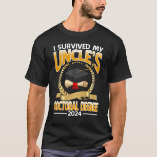 Camiseta Sobreviví al doctorado de mi tío en 2024