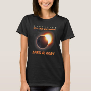 Camiseta Sobreviví al eclipse solar total 2024