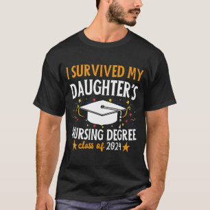 Camiseta Sobreviví Al Gradu 2024 De Enfermería De Mi Hija