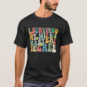 Camiseta Sobreviví al graduado de Groovy de mi esposa