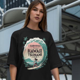 Camiseta Sobreviví al gran tsunami de Hawái de 2025